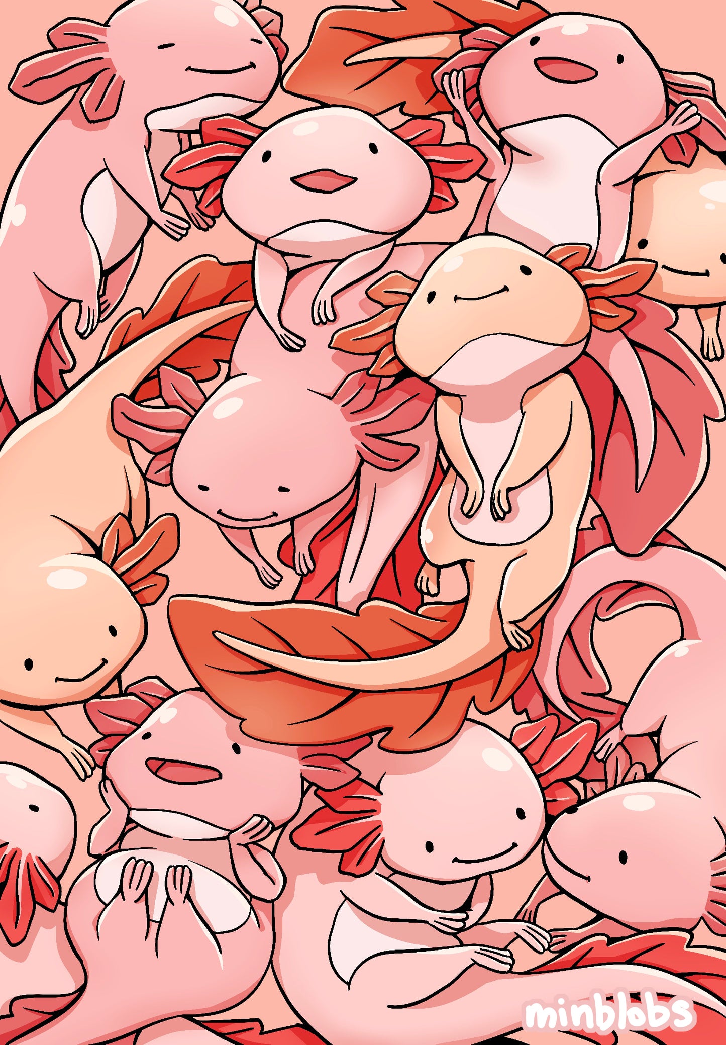 Axolotl Stack Print
